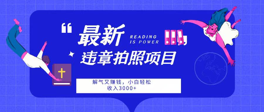 最新违章拍照项目，解气又赚钱，随手一拍，轻松收入3000