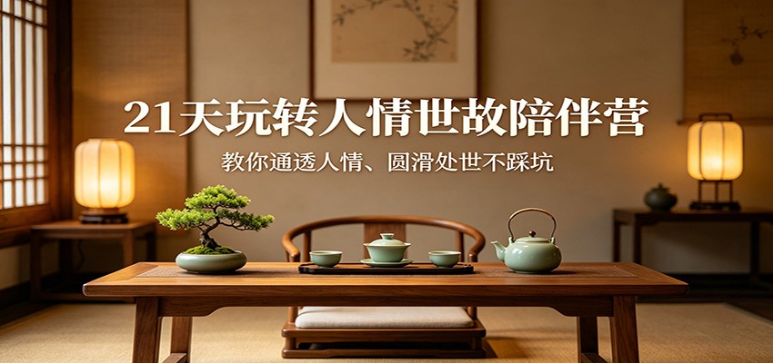 21天玩转人情世故陪伴营：教你通透人情、圆滑处世不踩坑