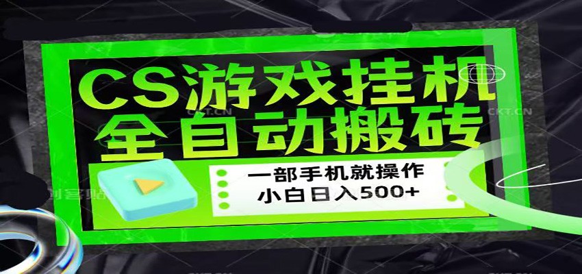 CSGO游戏挂机捡漏搬砖,超稳定的项目,带领1000+小白实现日入500+