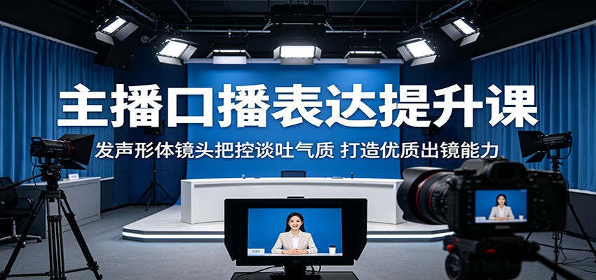 主播口播表达提升课:发声形体镜头把控谈吐气质,打造优质出镜能力