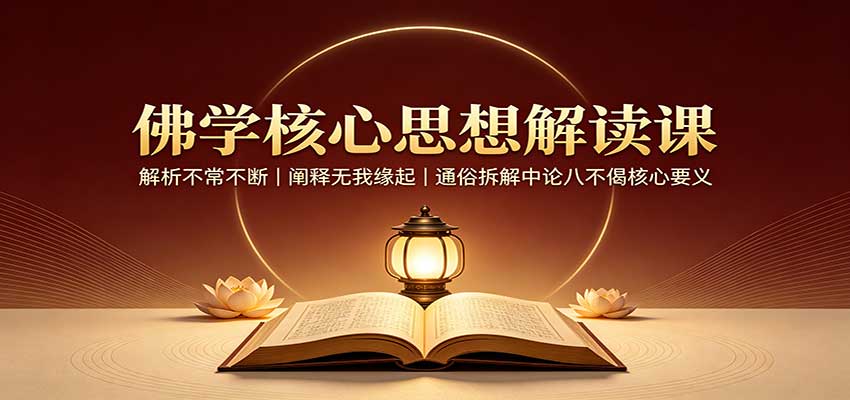 佛学核心思想解读课:解析不常不断,阐释无我缘起,通俗拆解中论八不偈核心要义