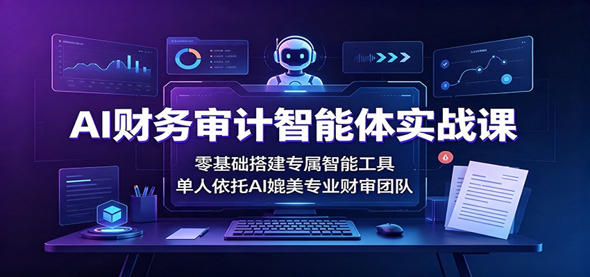 AI财务审计智能体实战课：零基础搭建专属智能工具，单人依托AI媲美专业财审团队