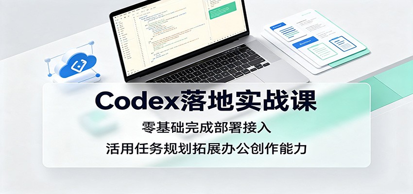Codex落地实战课：零基础完成部署接入，活用任务规划拓展办公创作能力