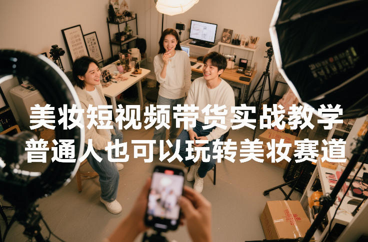 美妆短视频带货实战教学，普通人也可以玩转美妆赛道