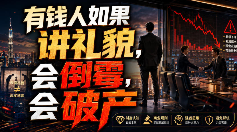 付费文章:有钱人如果讲礼貌,会倒霉,会破产