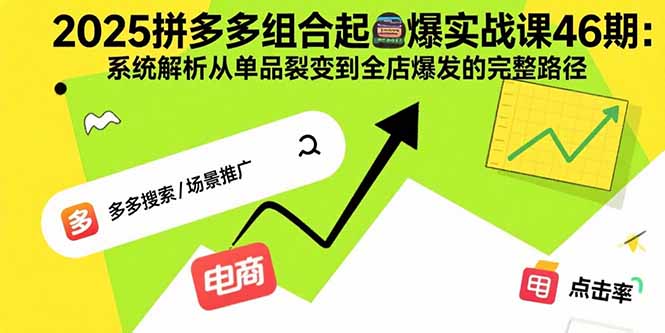 （15816期）2025拼多多组合起爆实战课46期：系统解析从单品裂变到全店爆发的完整路径
