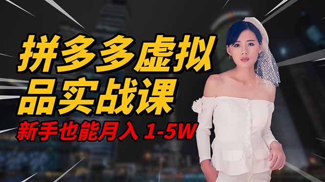 (16492期)2025 拼多多虚拟品系统实战课,轻资产项目,可矩阵开工作室,新手也能…