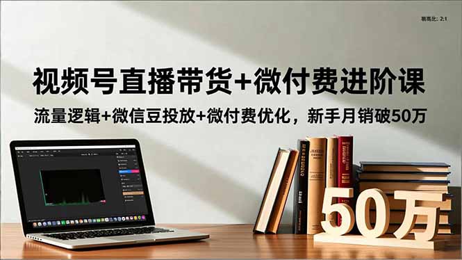 (16684期)视频号直播带货+微付费进阶课:流量逻辑+微信豆投放+微付费优化,新手月销破50万
