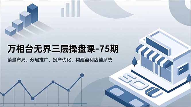 （16769期）万相台无界三层操盘课-75期，销量布局、分层推广、投产优化，构建盈利店铺系统