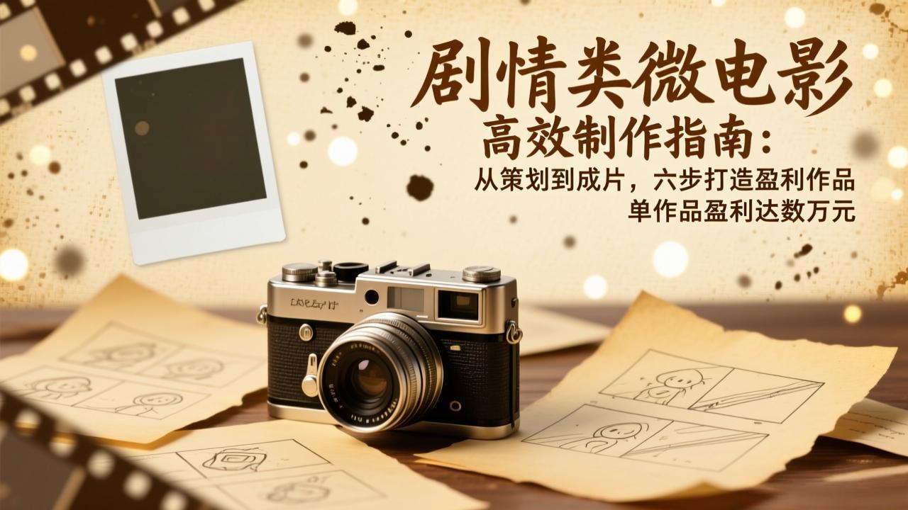 (17086期)剧情类微电影高效制作指南:从策划到成片,六步打造盈利作品,单作品盈利达数万元