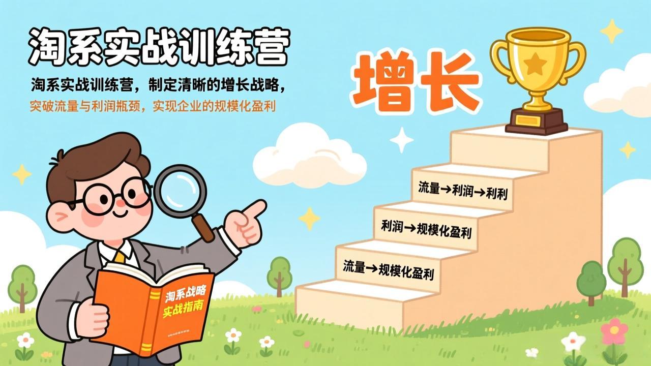 （17281期）淘系实战训练营，制定清晰的增长战略，突破流量与利润瓶颈，实现企业的规模化盈利