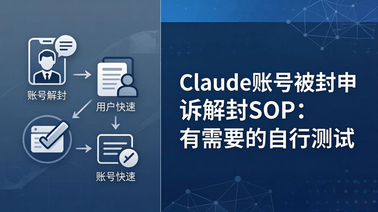 (17981期)Claude账号被封申诉解封SOP:有需要的自行测试
