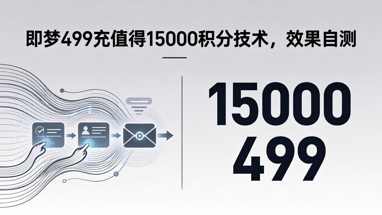 （18093期）即梦499充值得15000积分技术，效果自测