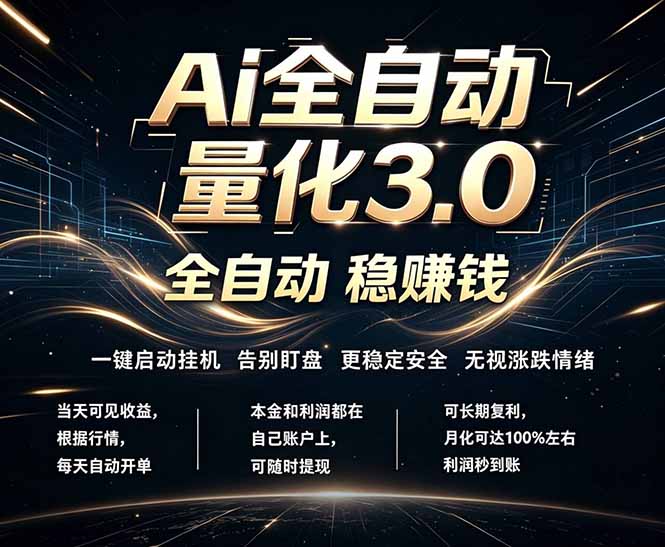 （18663期）EA黄金量化，全天无人值守，24小时不停干，小白轻松操作，日入1000+