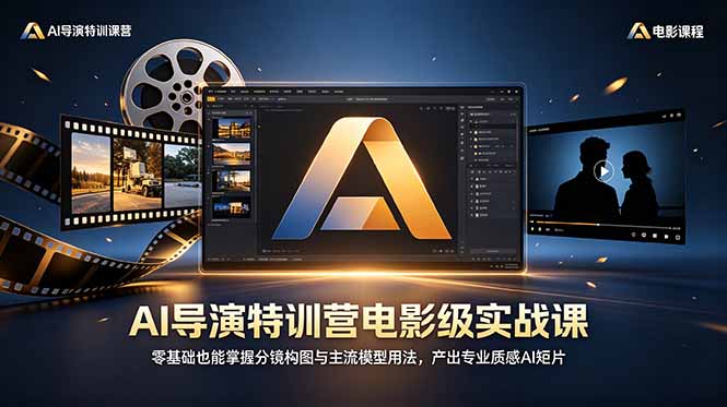 （18801期）AI导演特训营电影级实战课，零基础也能掌握分镜构图与主流模型用法，产出专业质感AI短片