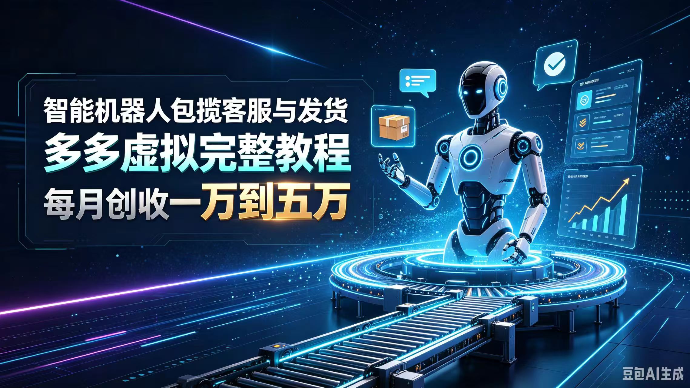 （19868期）智能机器人包揽客服与发货，多多虚拟完整教程，每月创收一万到五万