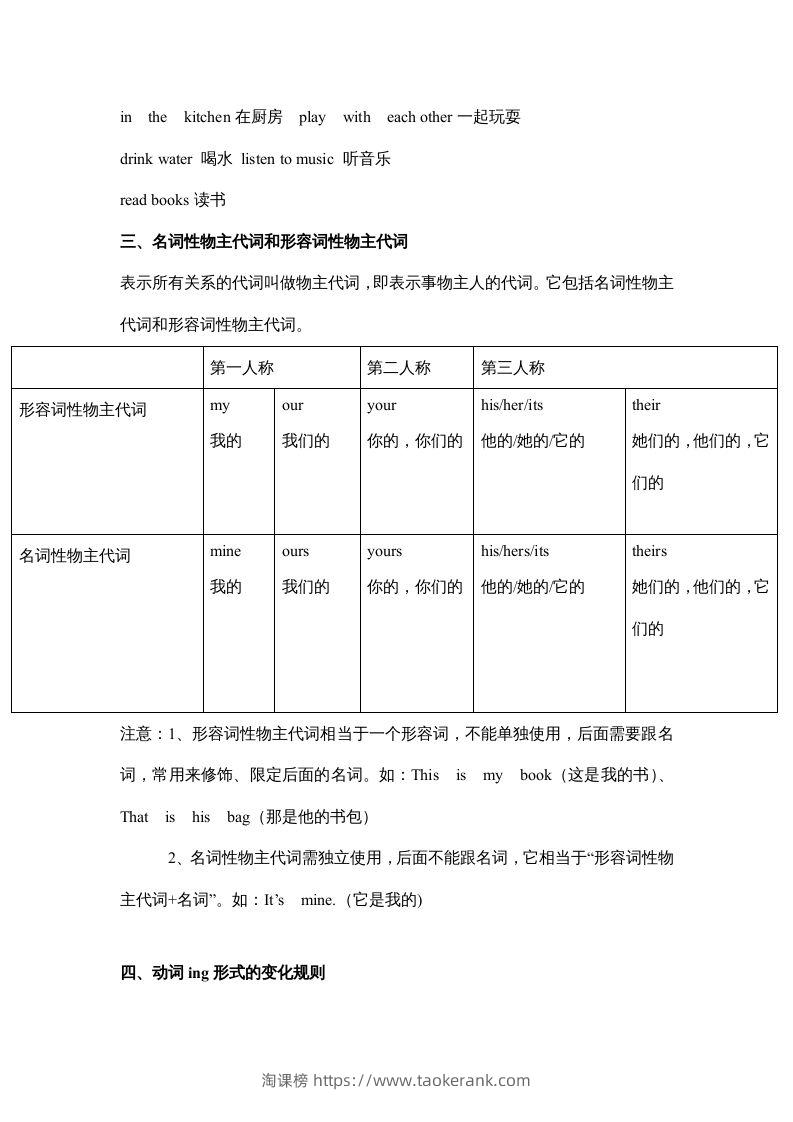 图片[2]-五年级英语下册素材-期末复习Unit5_（人教PEP版）-淘课榜