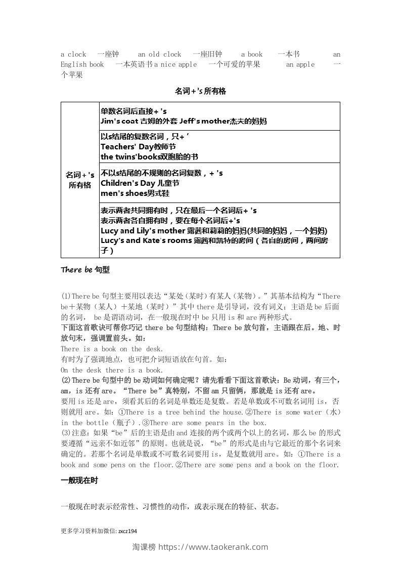 图片[2]-七年级上册必考语法点汇总-淘课榜