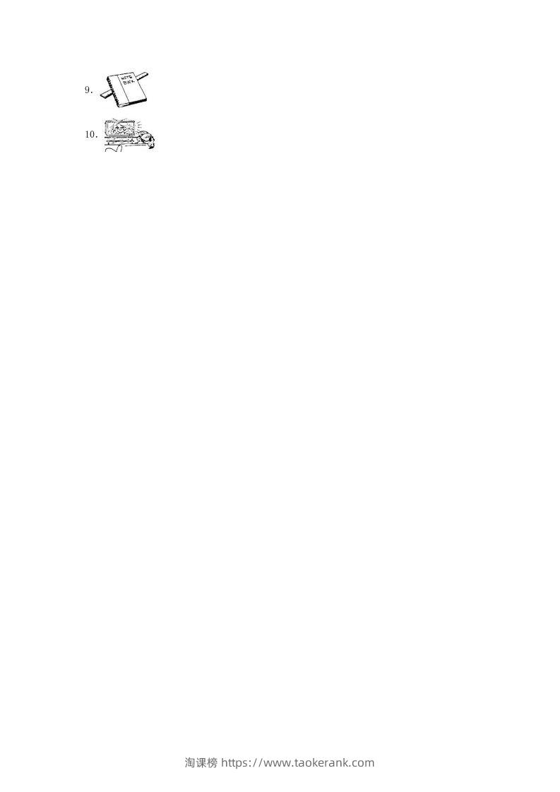 图片[2]-2020-2021学年浙江省湖州市德清县四年级上学期期末英语真题及答案(Word版)-淘课榜
