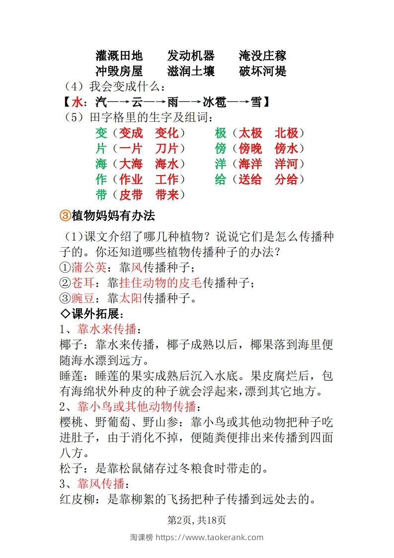图片[2]-二年级上册语文全册每课重点知识点-淘课榜