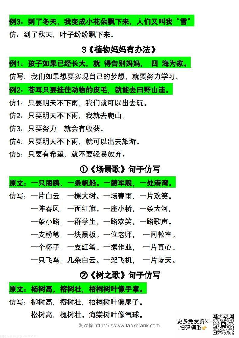 图片[2]-二年级上册语文仿写句子-淘课榜
