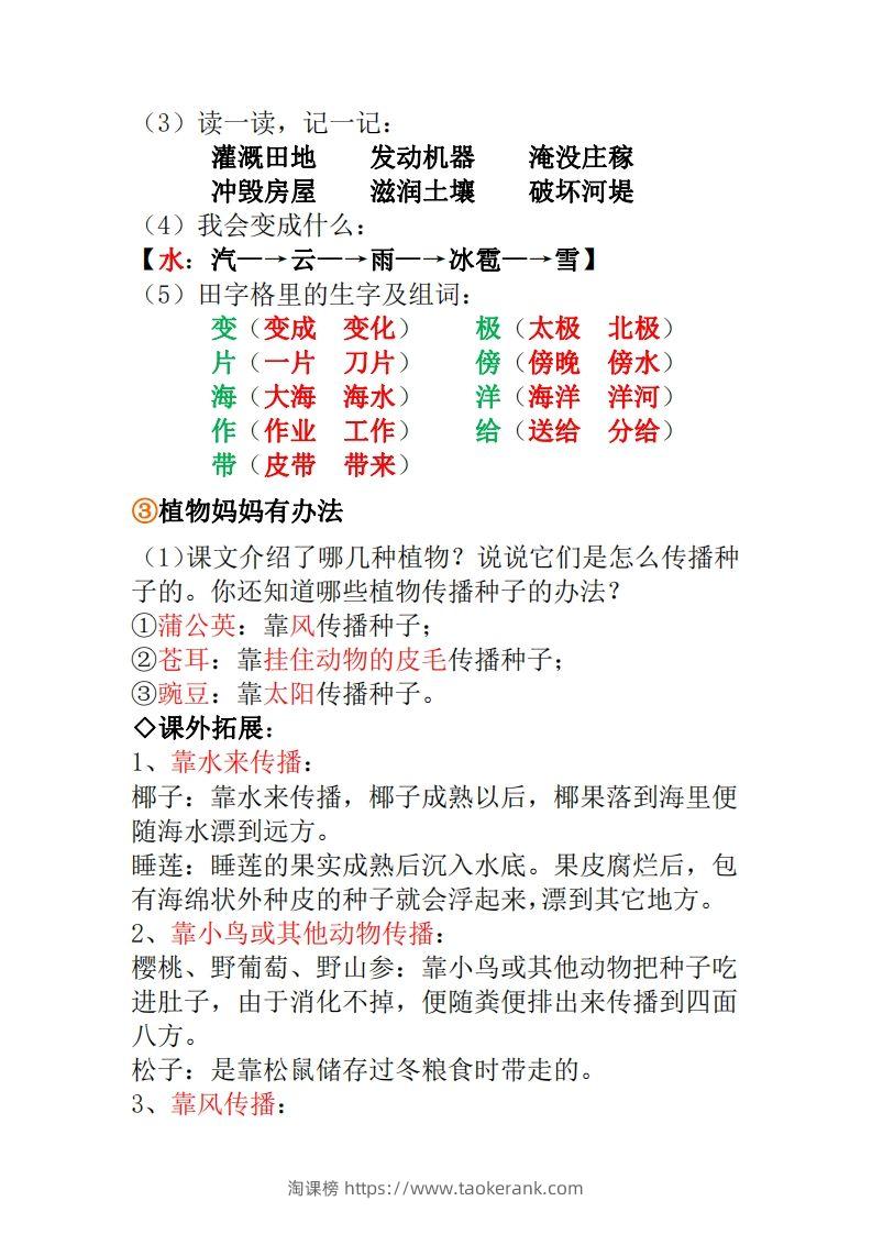 图片[2]-二年级上册语文全册重点知识点汇总-淘课榜