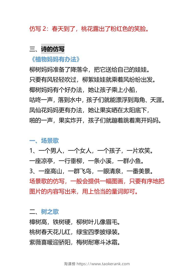 图片[3]-二年级上册语文重点句子仿写-淘课榜