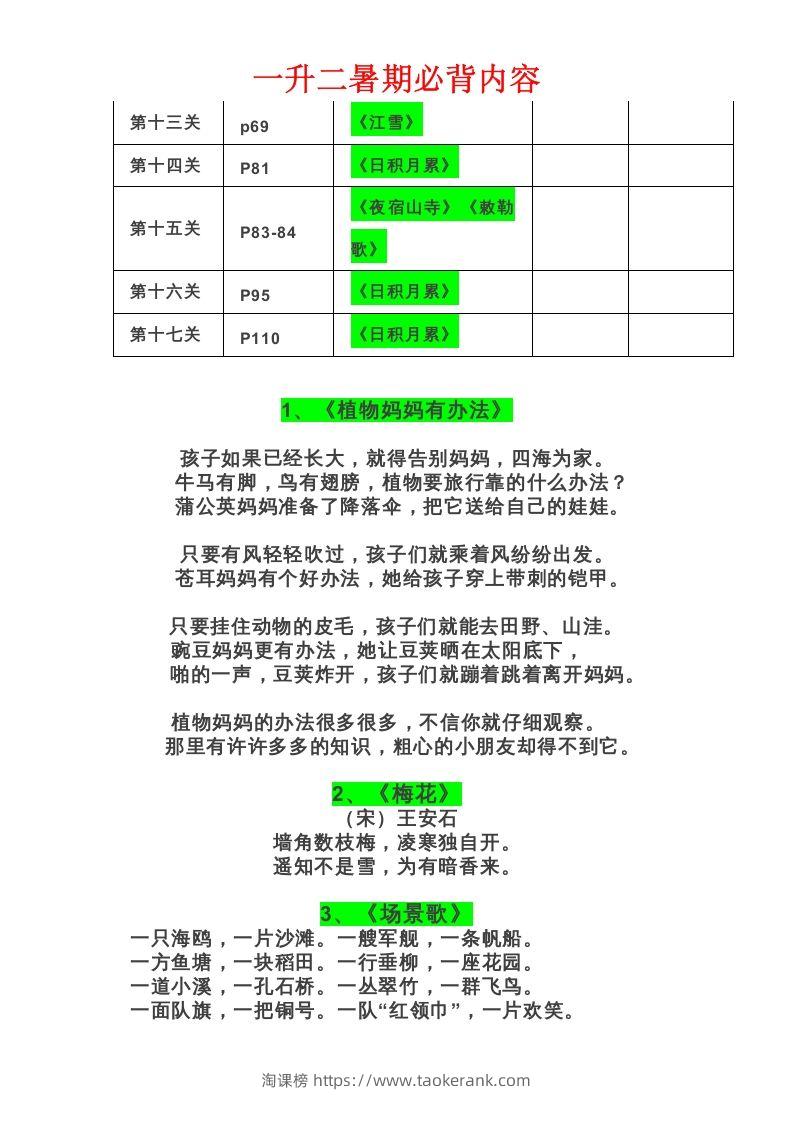 图片[2]-二年级语文上册必背课文-淘课榜