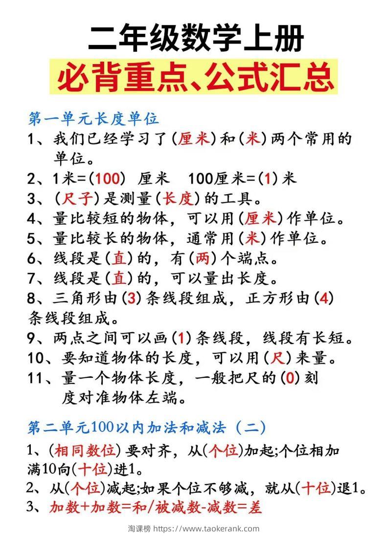 二上数学必背重点知识汇总精编人教版-淘课榜