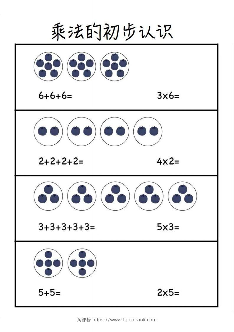 图片[2]-二上数学乘法的初步认识-淘课榜
