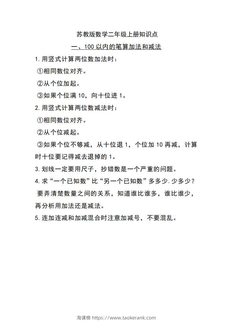 二上苏教数学知识点重点汇总-淘课榜