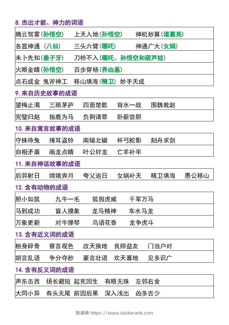 图片[3]-【四上】语文必背汇总-淘课榜