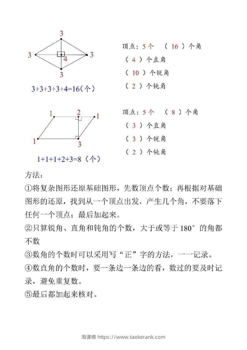 图片[3]-二上数学图形数角的个数方法-淘课榜